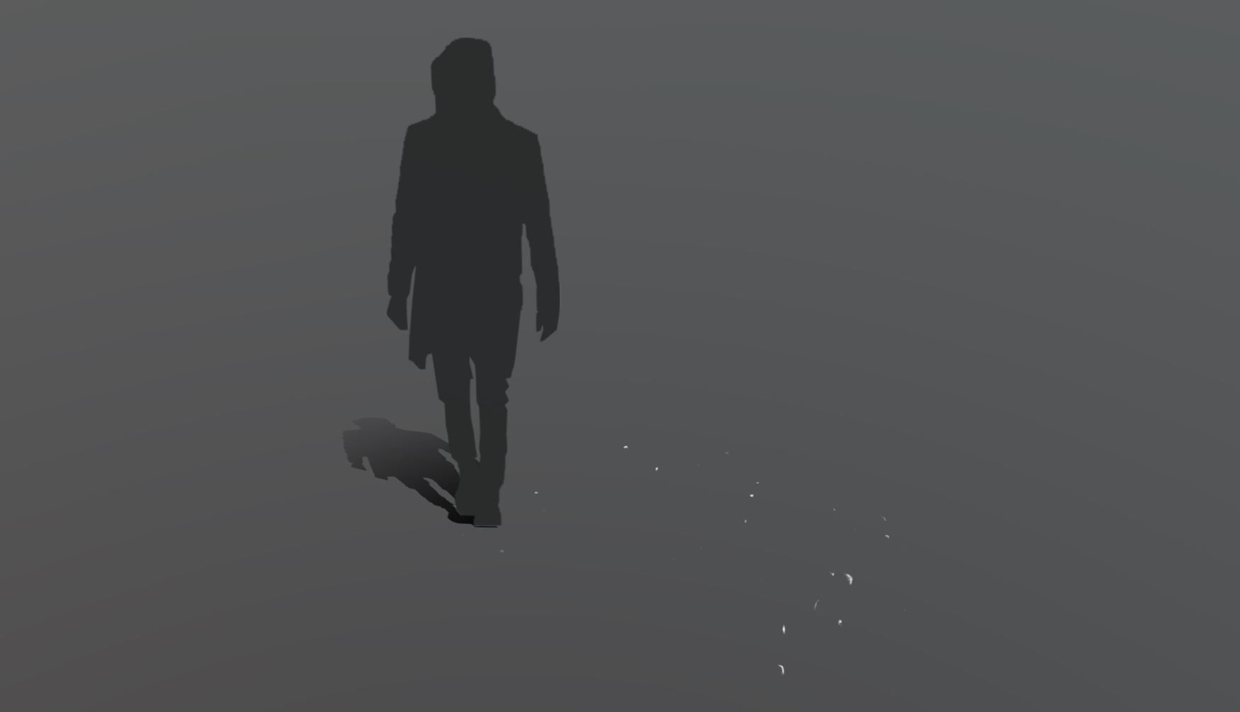 Feather Explosion 30 feathers Low-poly 3D model_2