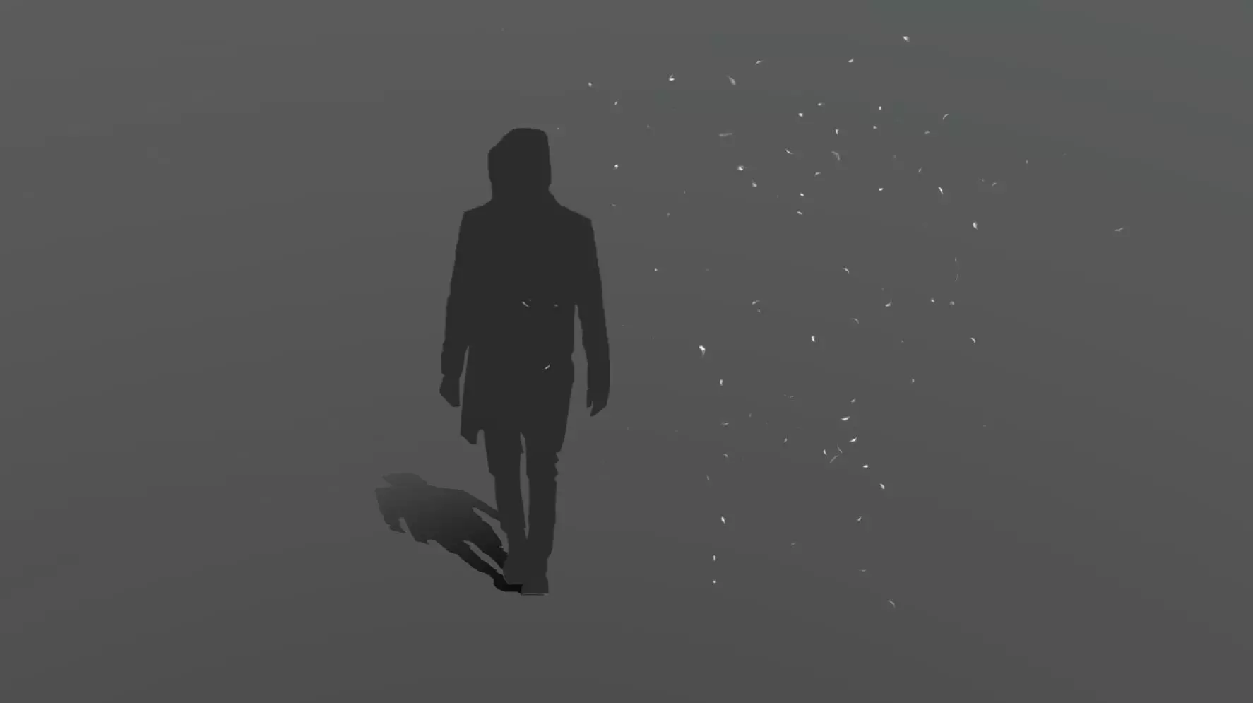 Feather Explosion 150 feathers Low-poly 3D model_0