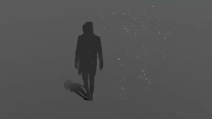 Feather Explosion 150 feathers Low-poly 3D model