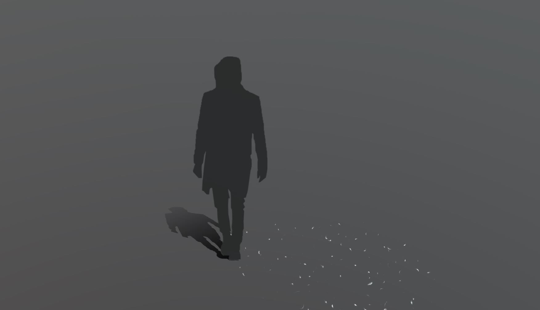 Feather Explosion 150 feathers Low-poly 3D model_2