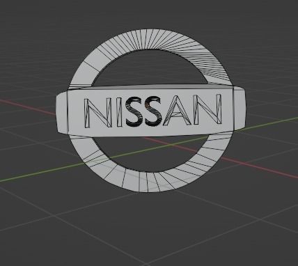 Nissan 3D Logo Low-poly 3D model_4