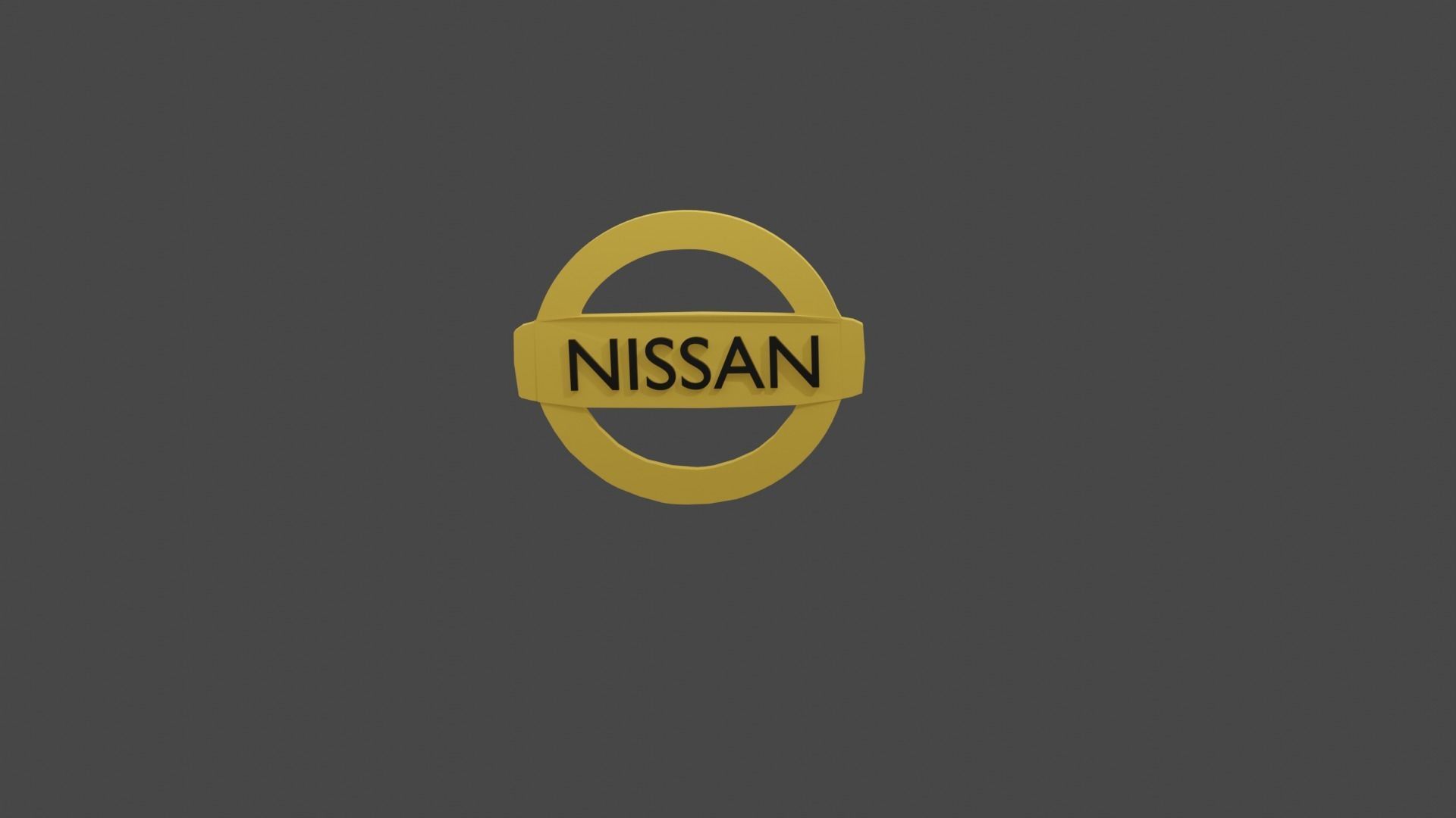 Nissan 3D Logo Low-poly 3D model_1