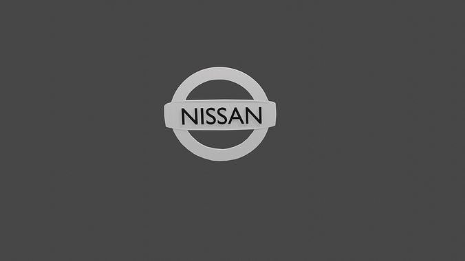 Nissan 3D Logo Low-poly 3D model