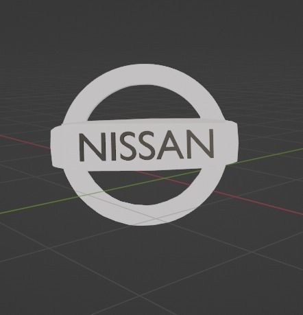 Nissan 3D Logo Low-poly 3D model_2