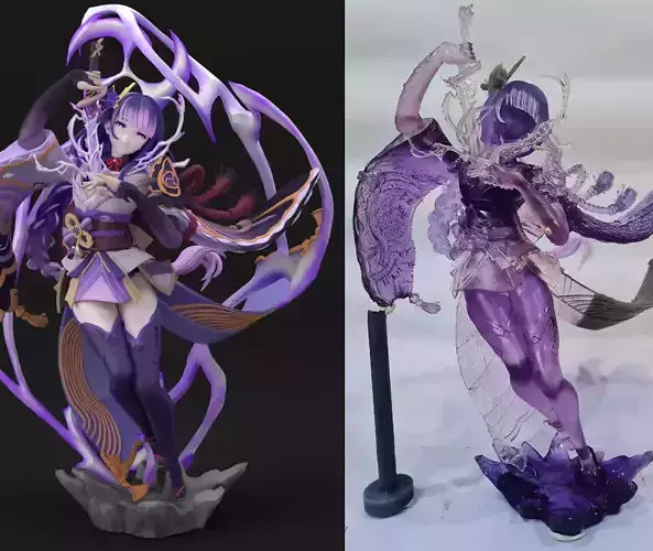 Raiden Shogun 3D Printable Model Statue 3D print model