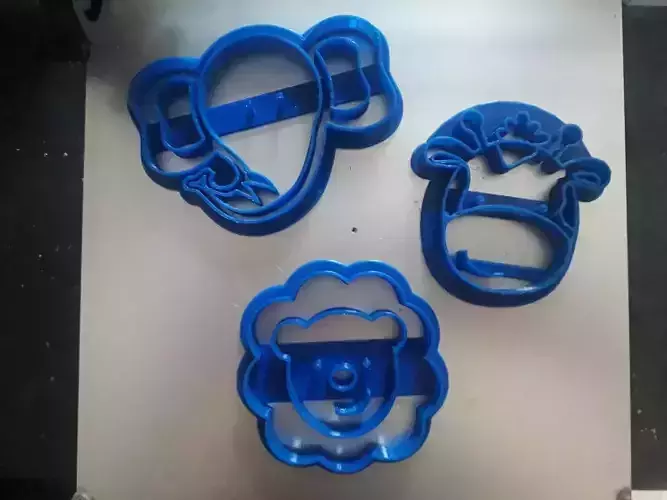 STL 3 animals cookie cutter jirafa lion elephant