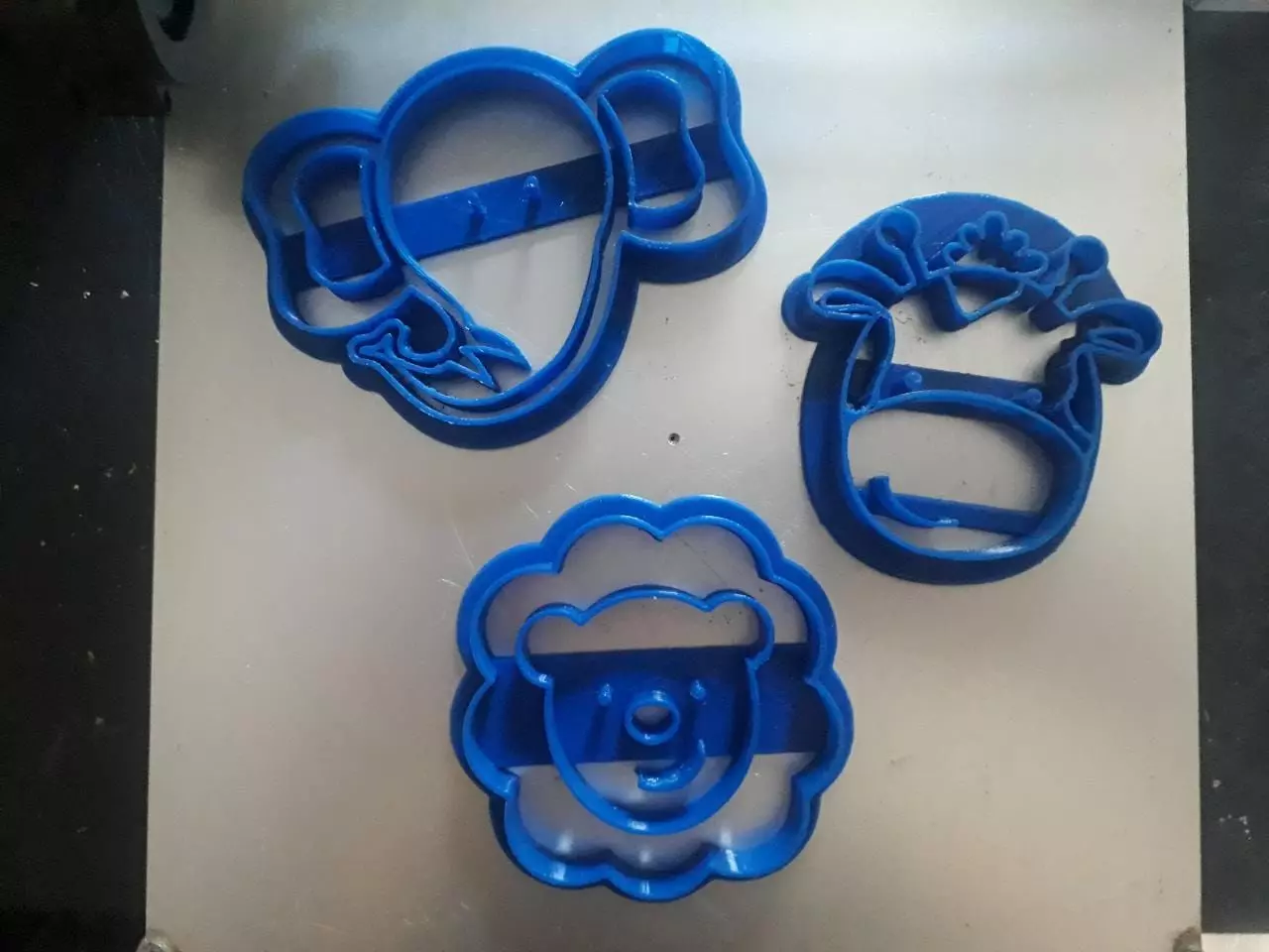 STL 3 animals cookie cutter jirafa lion elephant 3D print model