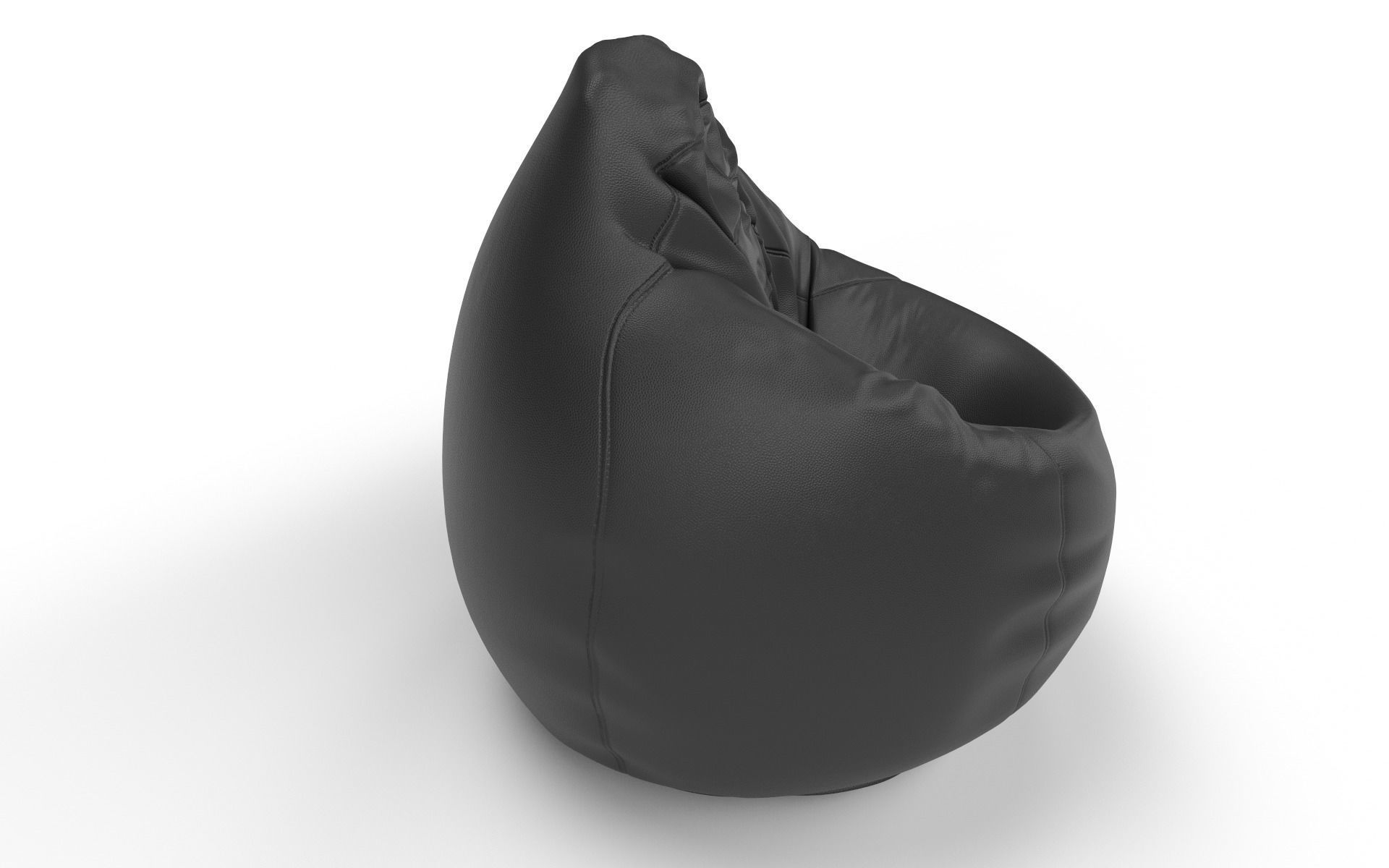 Bean bag Low-poly 3D model_2