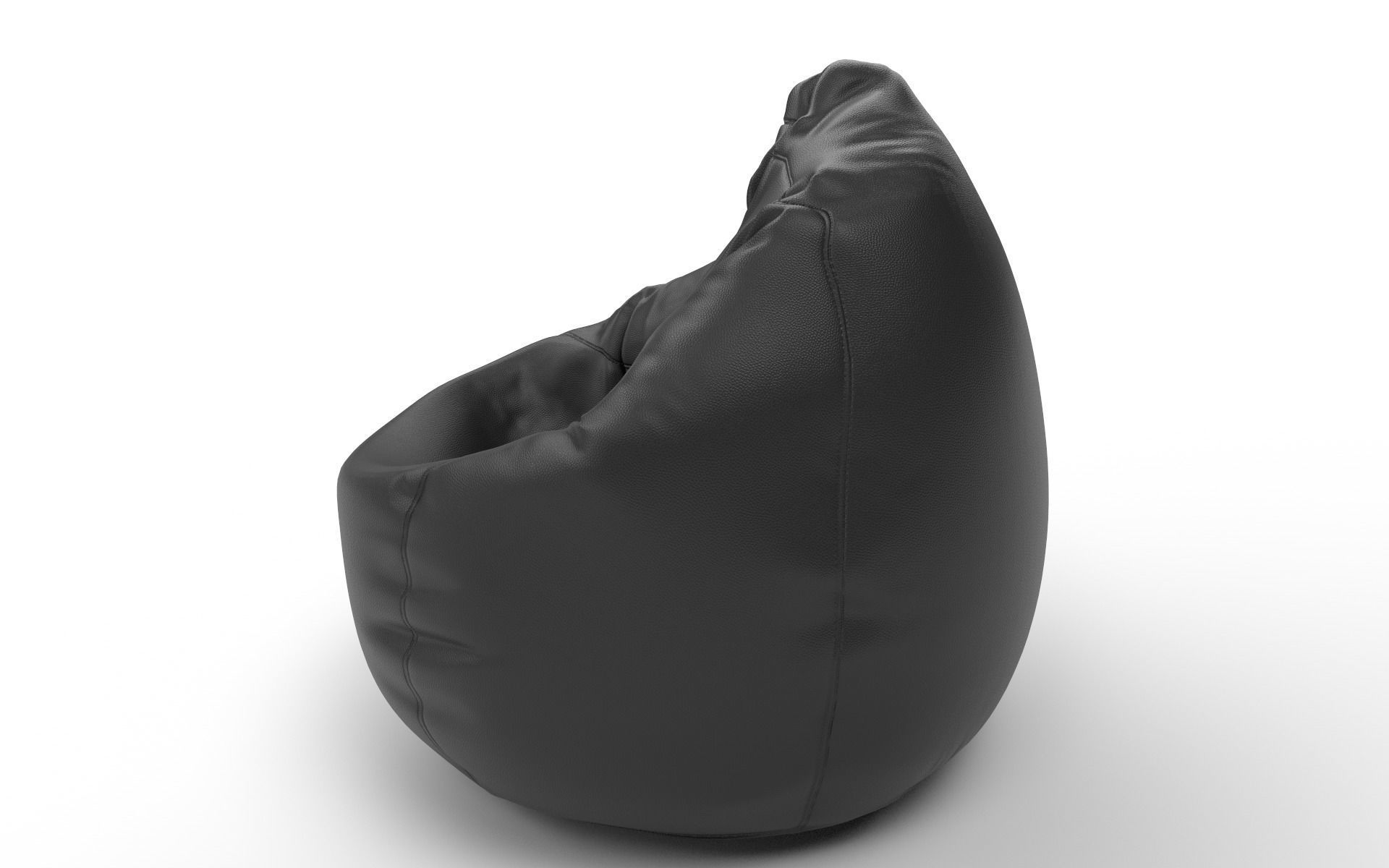 Bean bag Low-poly 3D model_1