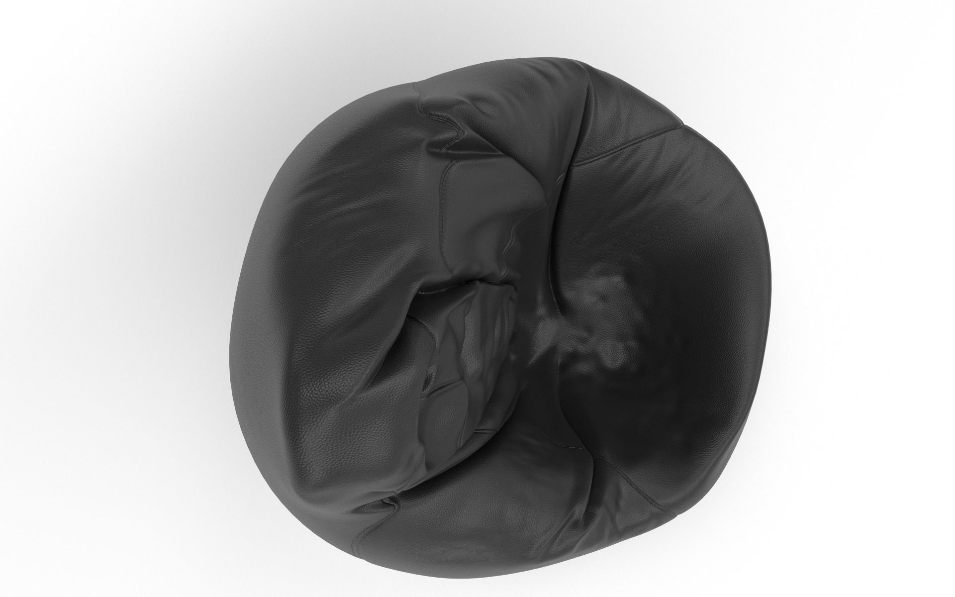 Bean bag Low-poly 3D model_7