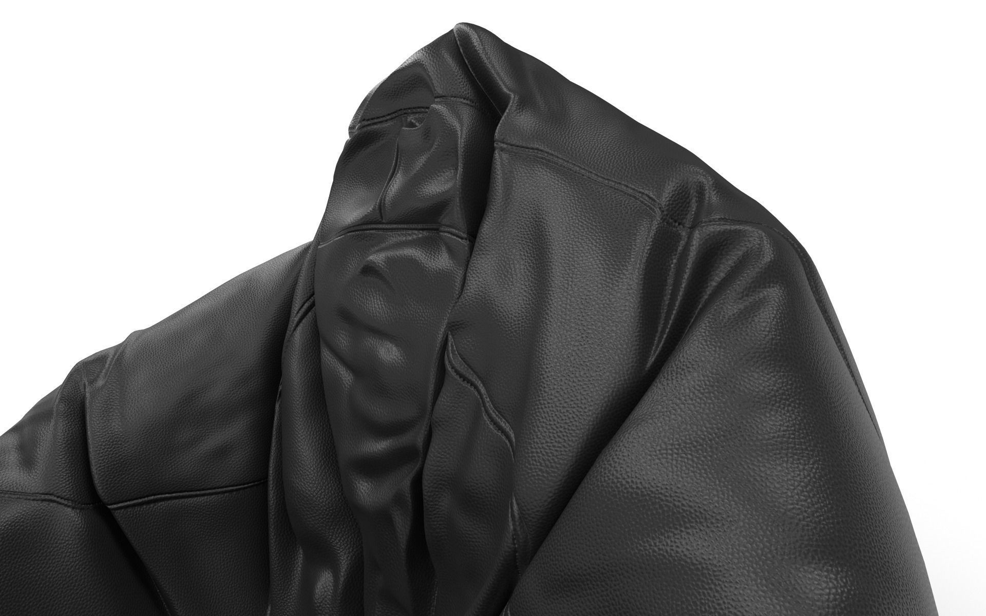 Bean bag Low-poly 3D model_6