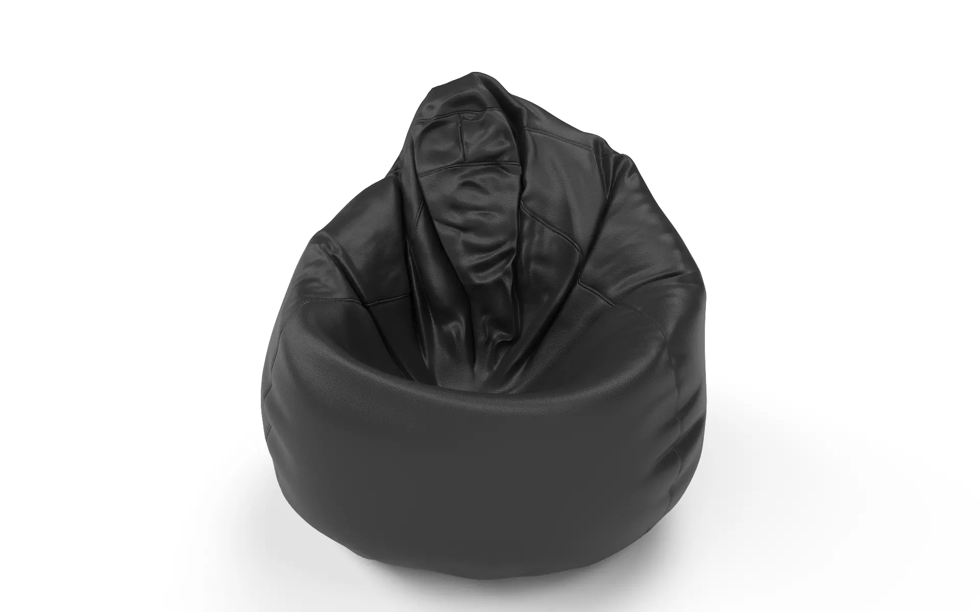 Bean bag Low-poly 3D model_0