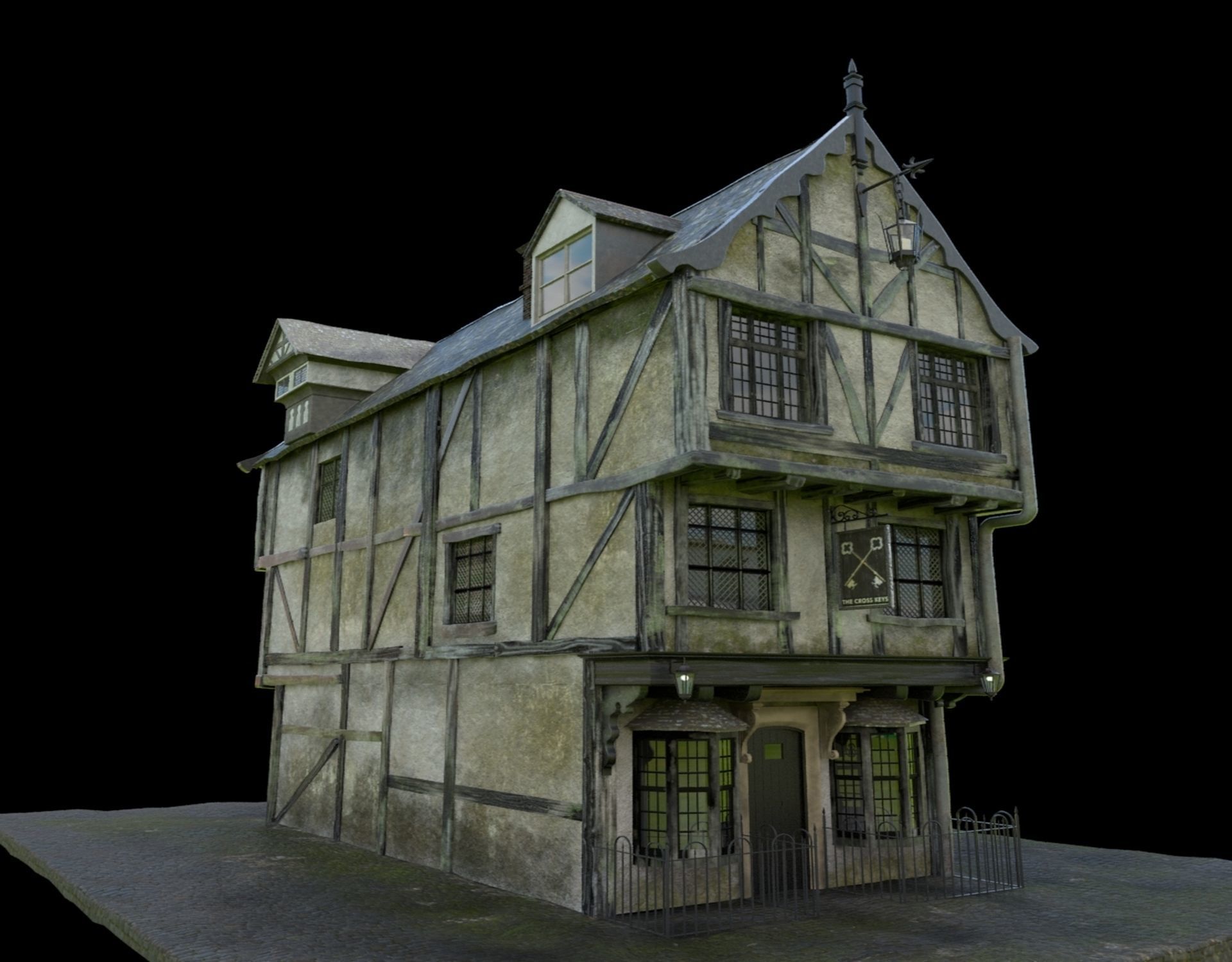 Tudor House 3D model_2