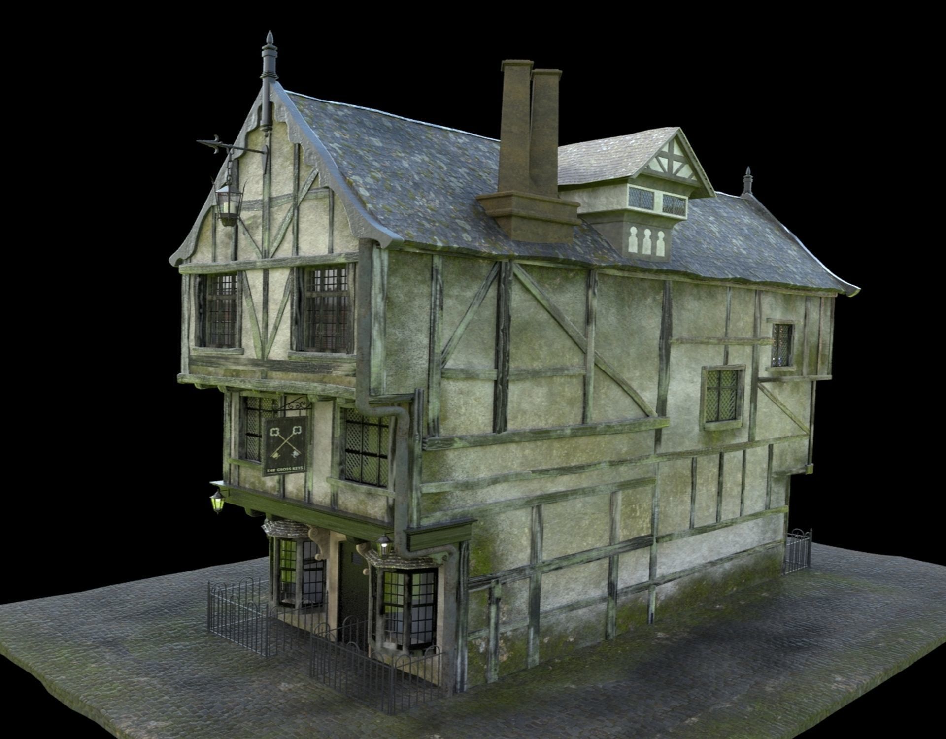 Tudor House 3D model_3