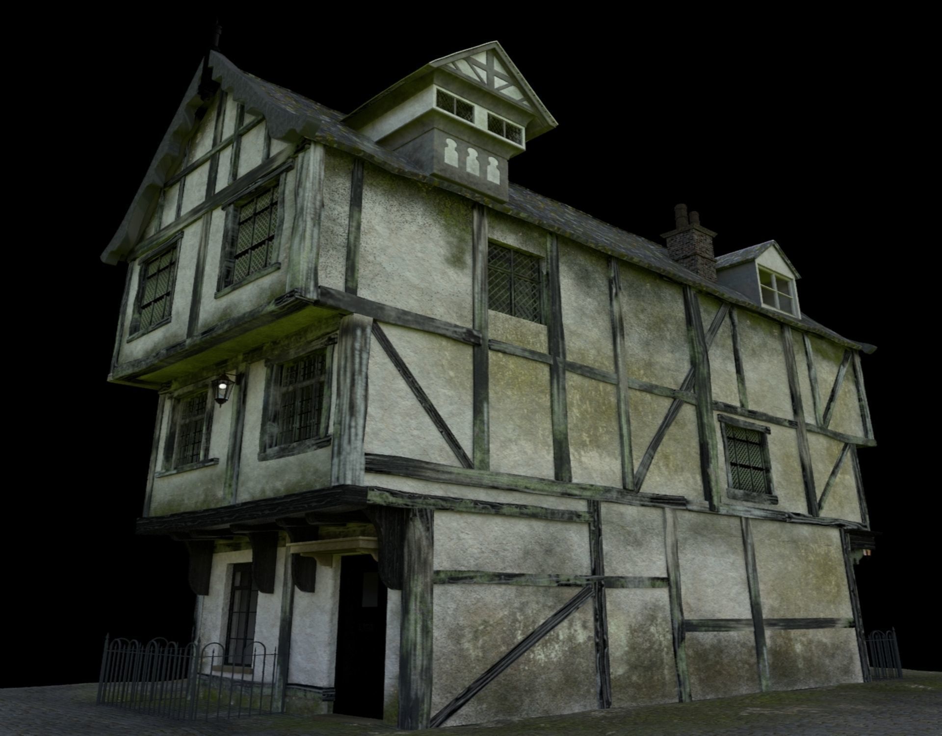 Tudor House 3D model_6