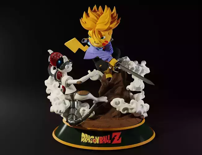 Pikachu cosplay Trunks VS Freeza