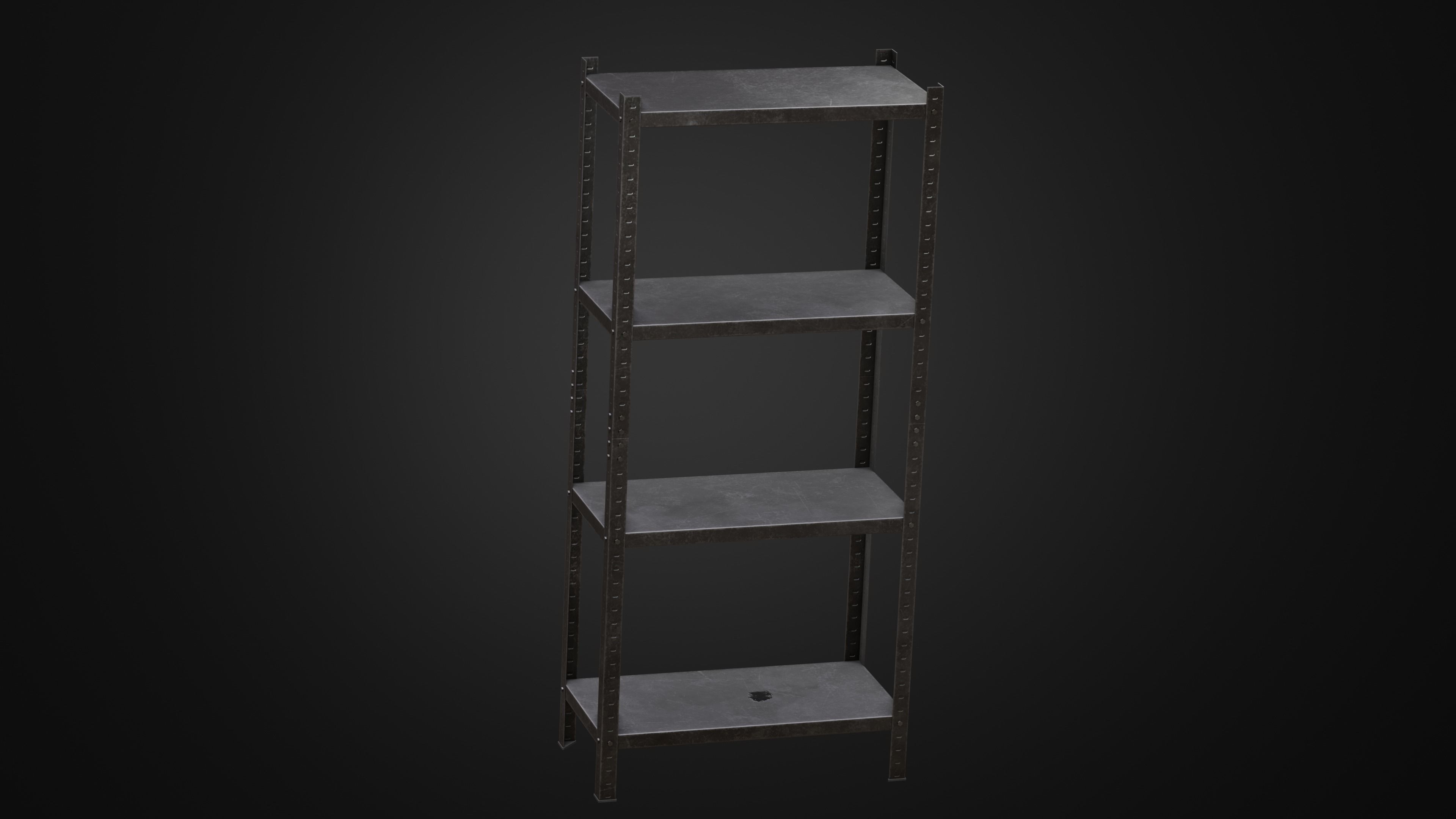 Metal Rack Set Low-poly 3D model_8
