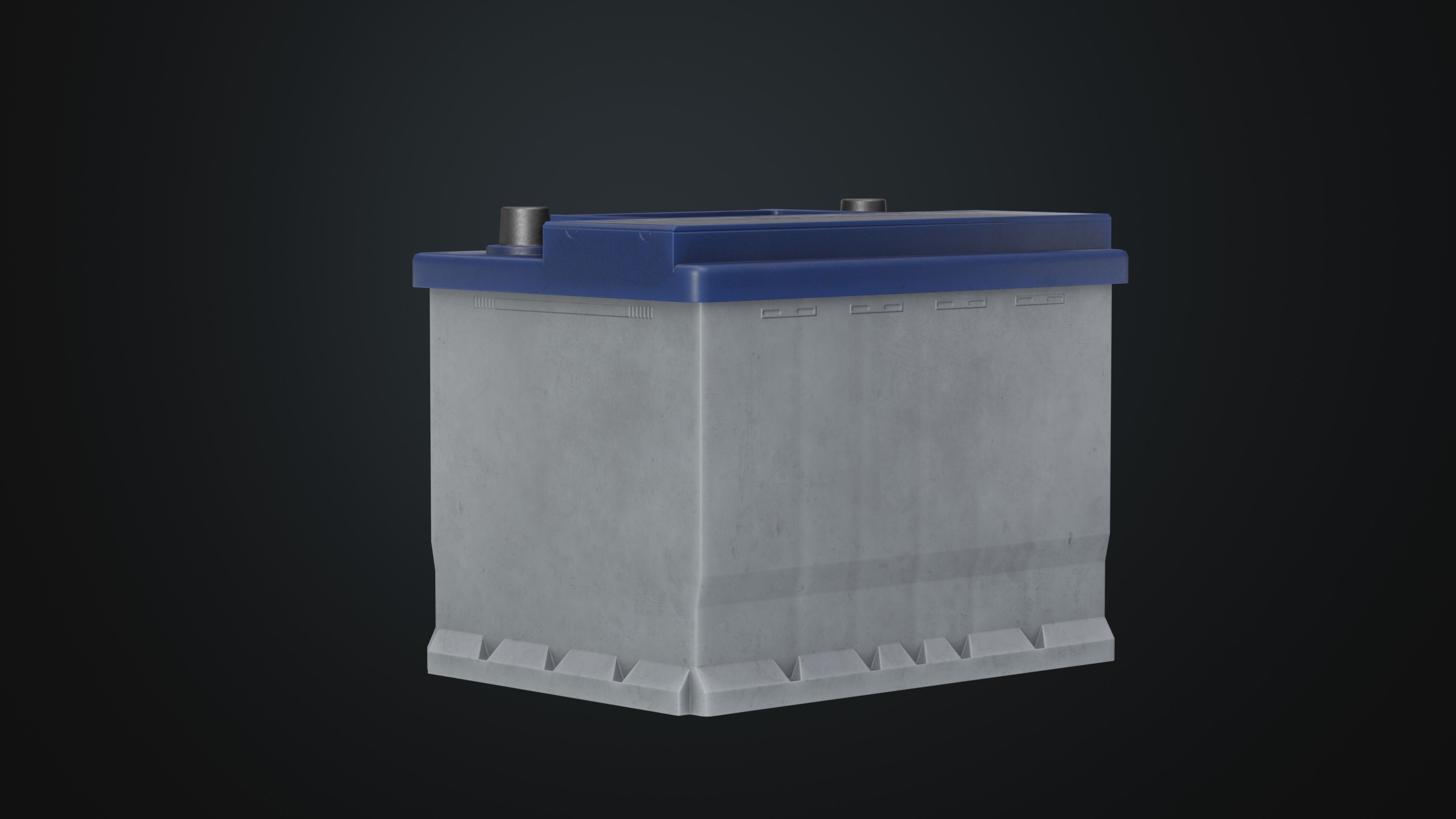 Car Battery  Low-poly 3D model_7
