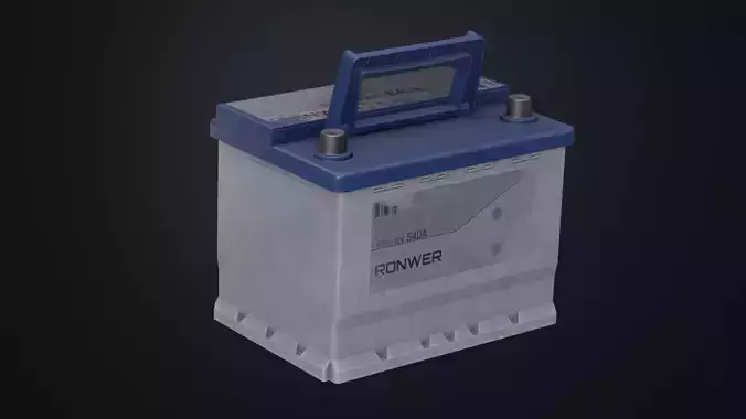 Car Battery  Low-poly 3D model