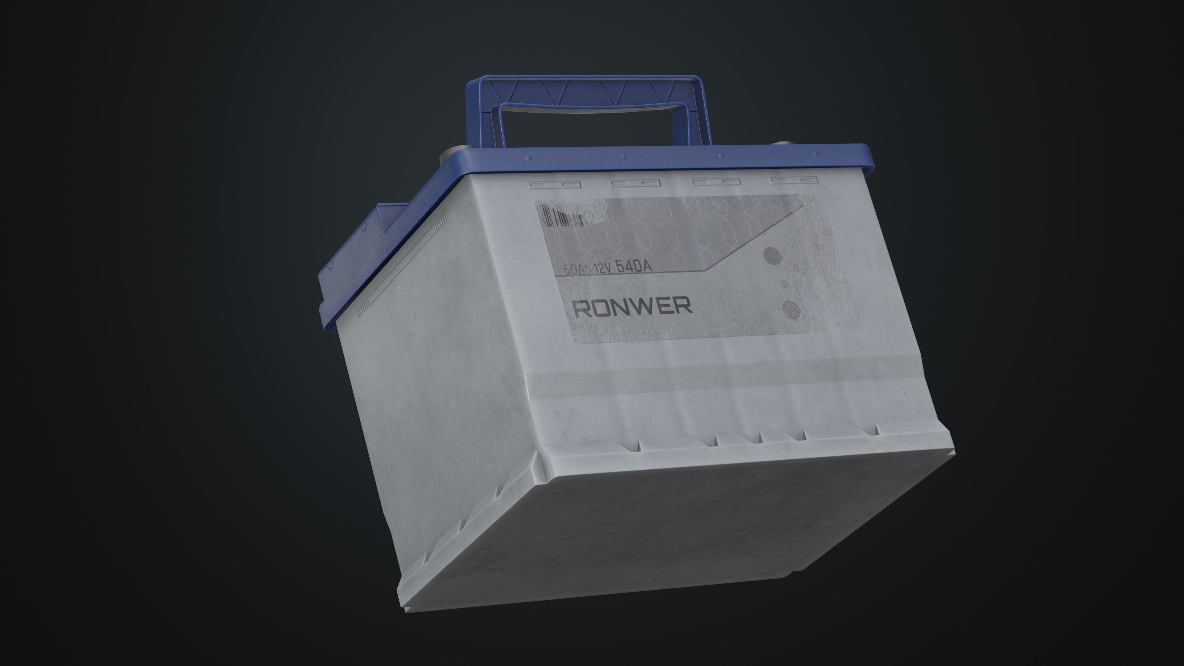 Car Battery  Low-poly 3D model_9