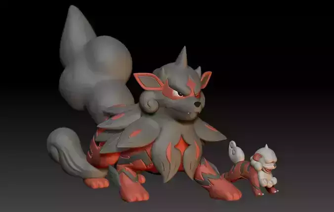 Pokemon Hisuian Growlithe Arcanine