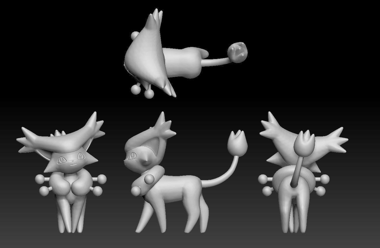 Pokemon Skitty Delcatty 3D print model_2