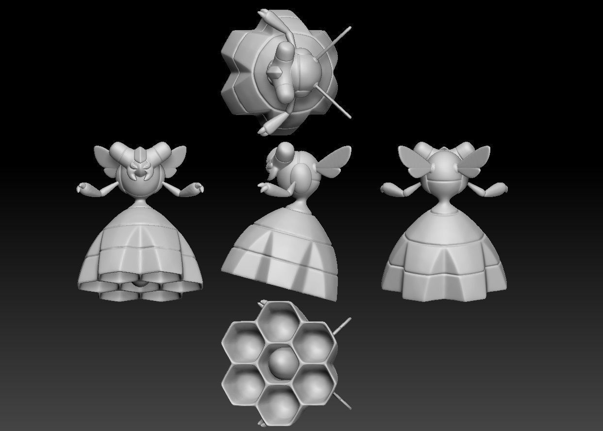 Pokemon Combee Vespiquen 3D print model_3