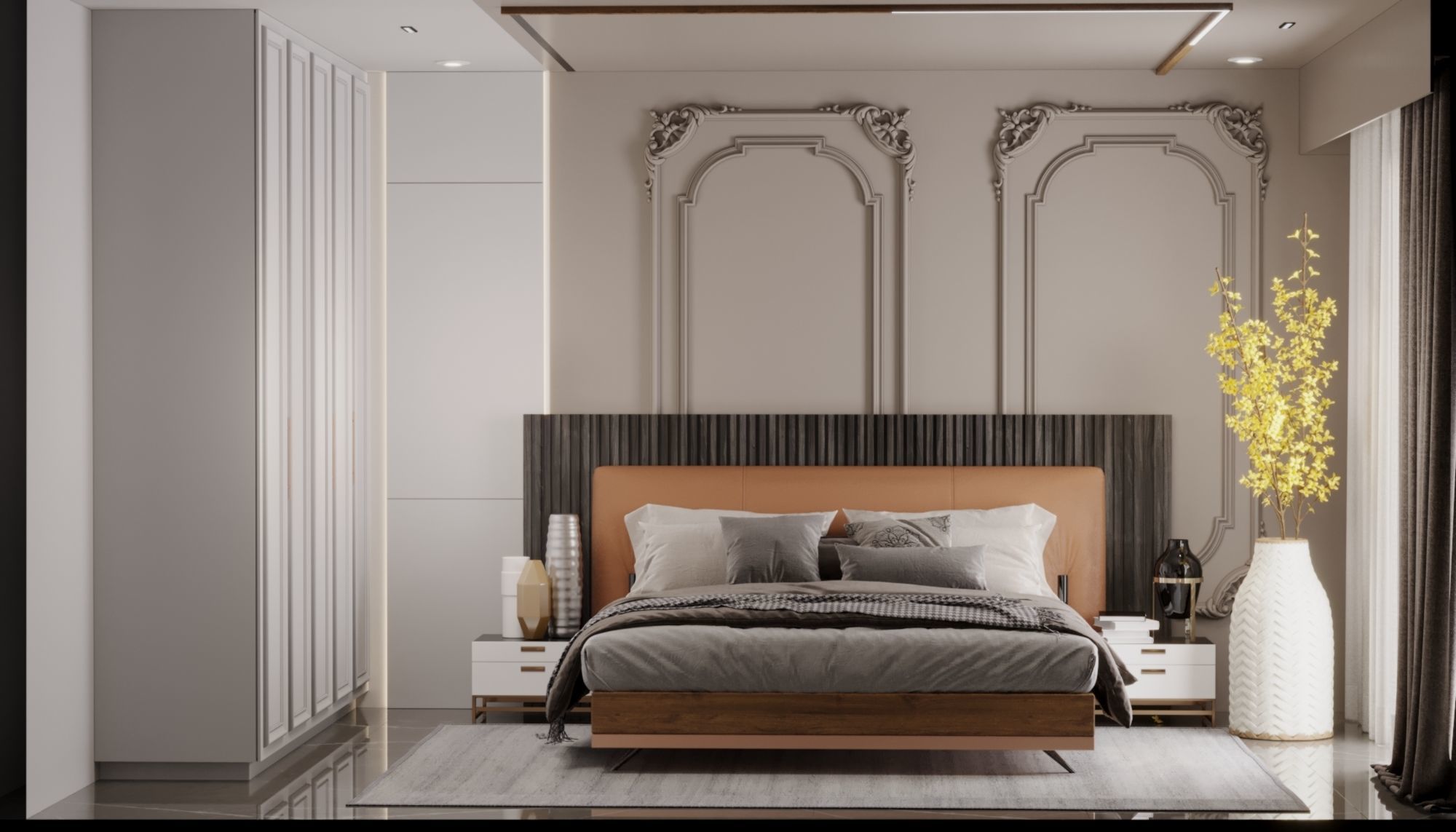 Bedroom design interior scene 3D model 3D model 3D model_1