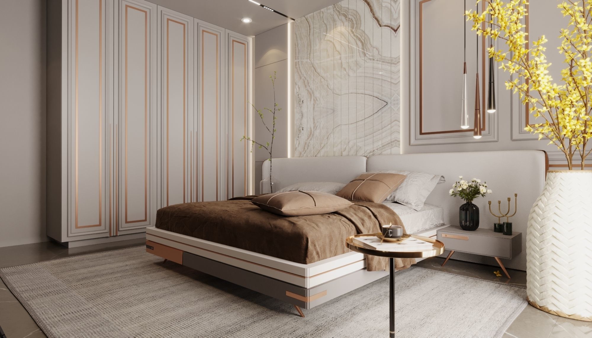 Bedroom design interior scene 3D model 3D model 3D model_7