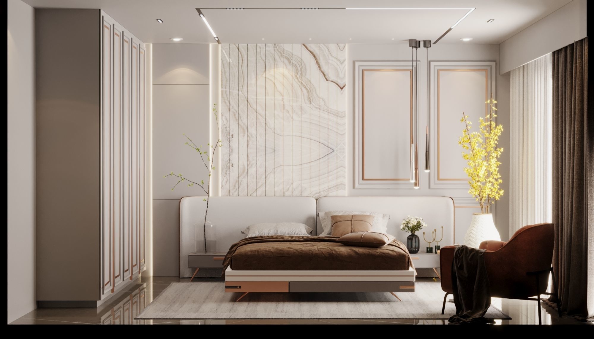 Bedroom design interior scene 3D model 3D model 3D model_4