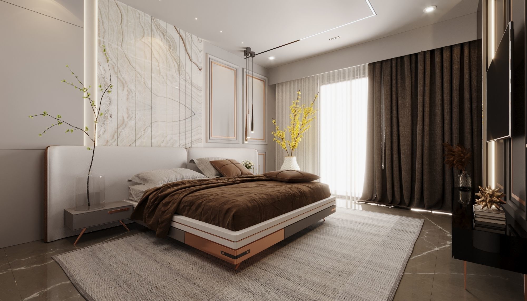Bedroom design interior scene 3D model 3D model 3D model_3