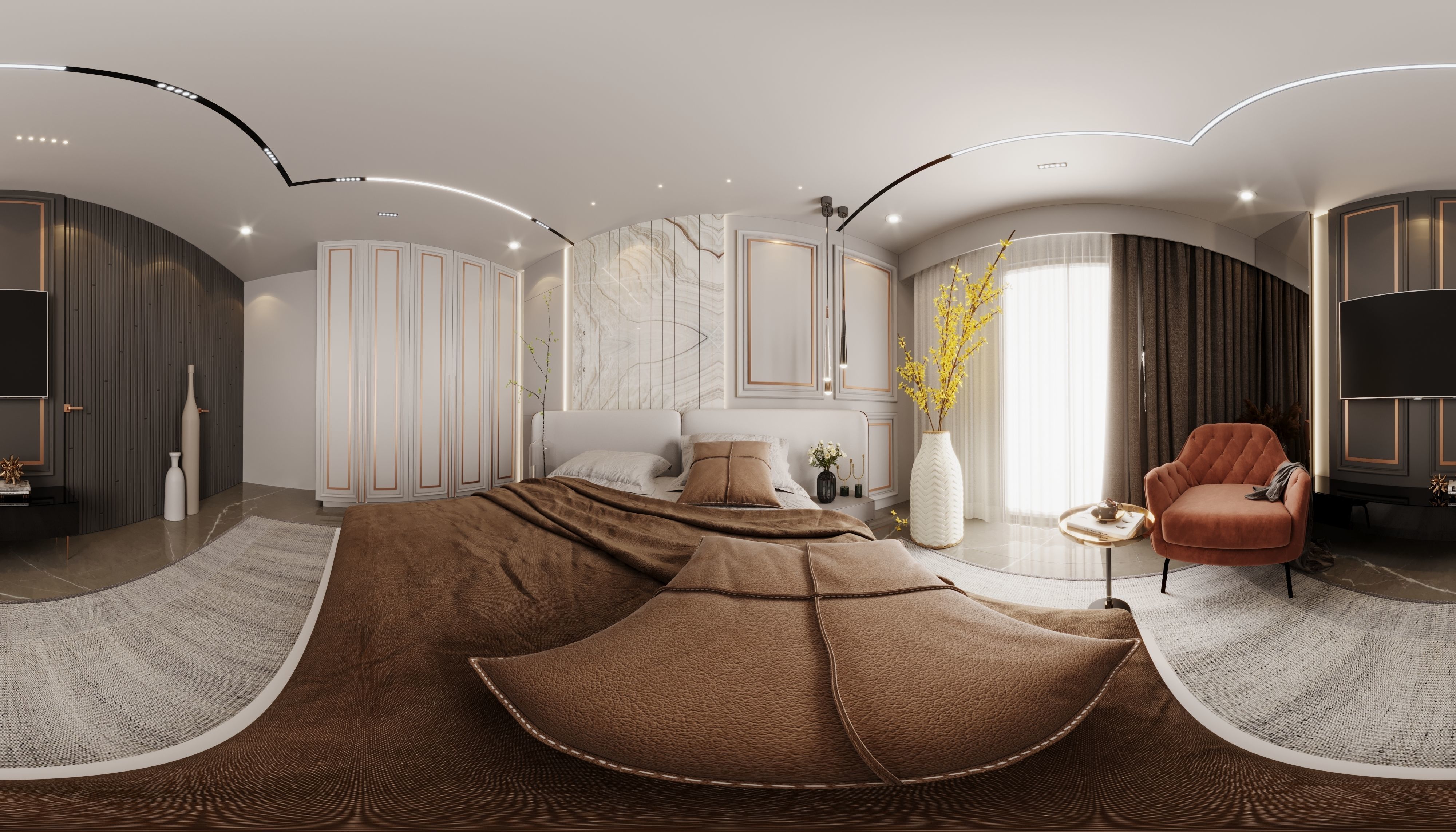 Bedroom design interior scene 3D model 3D model 3D model_9