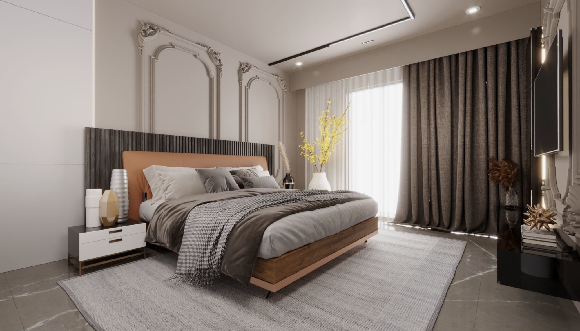 Bedroom design interior scene 3D model 3D model 3D model_12
