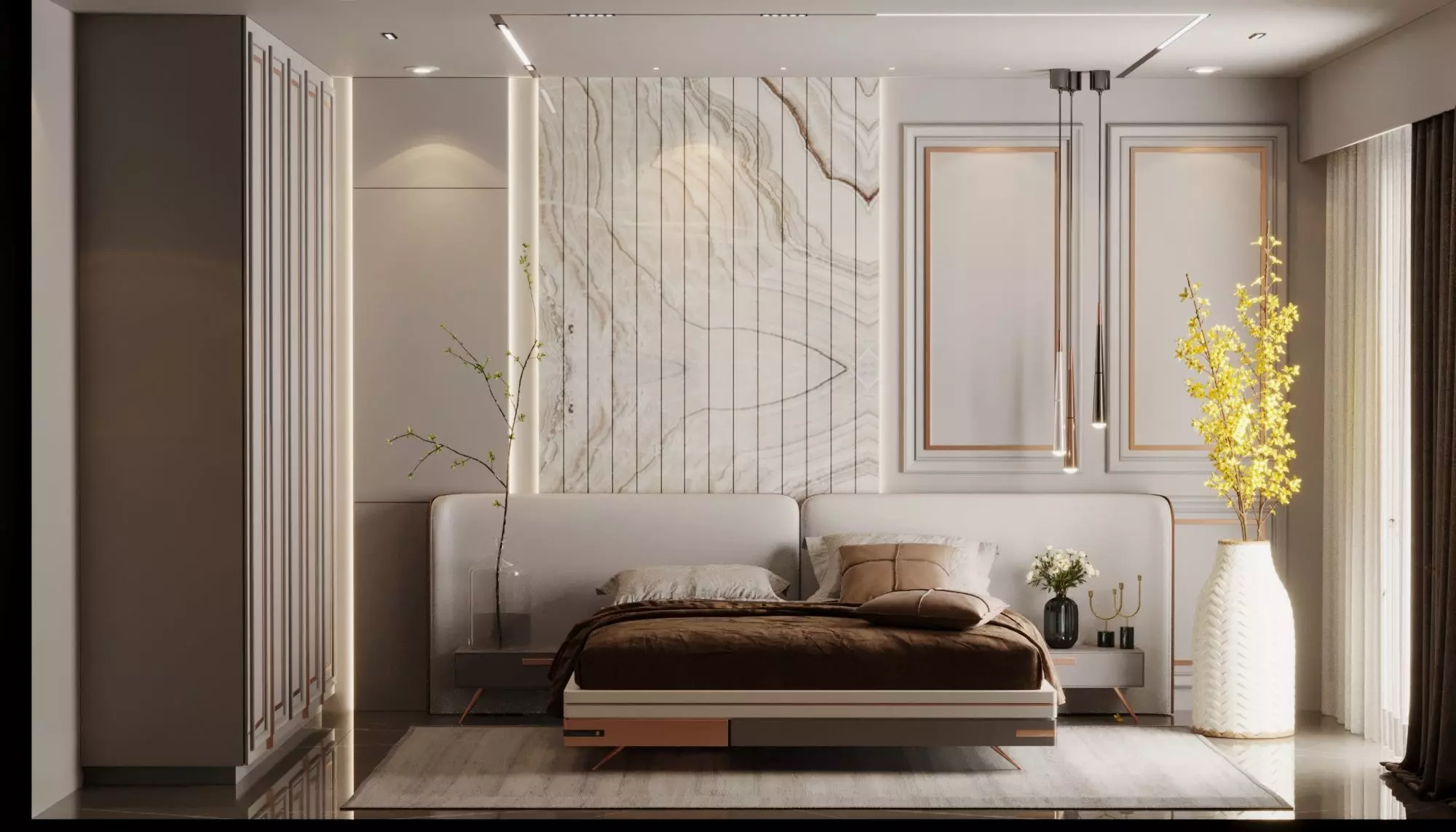 Bedroom design interior scene 3D model 3D model 3D model_0