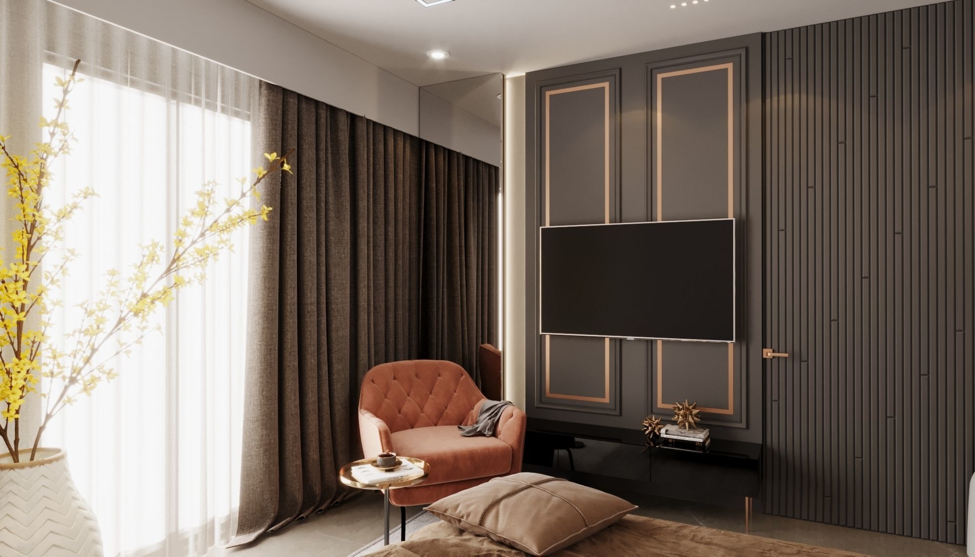 Bedroom design interior scene 3D model 3D model 3D model_5