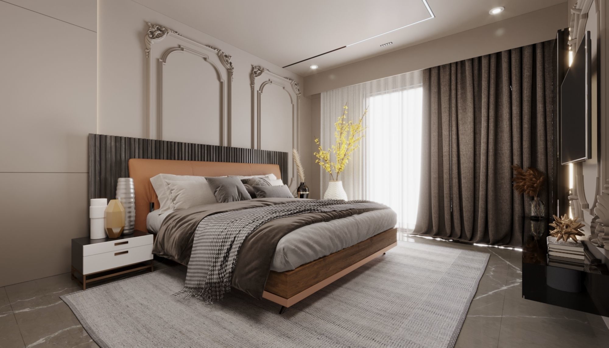 Bedroom design interior scene 3D model 3D model 3D model_16
