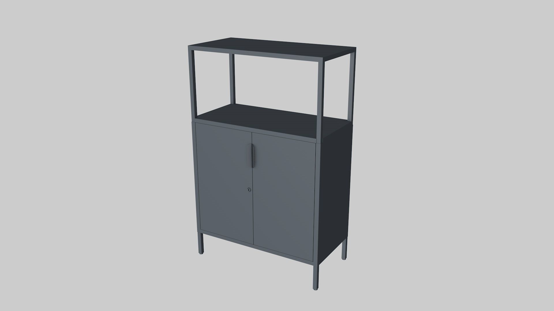 Cabinet IKEA TROTTEN Low-poly 3D model_7