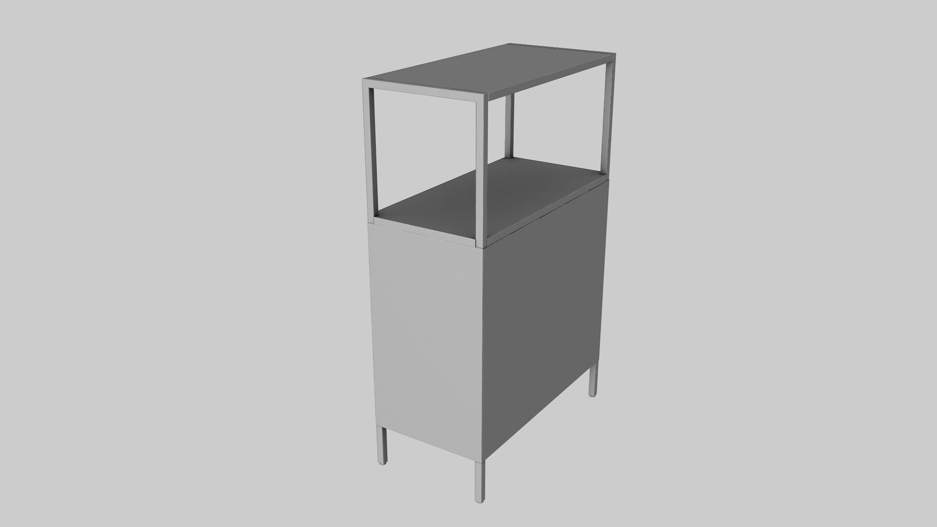 Cabinet IKEA TROTTEN Low-poly 3D model_4