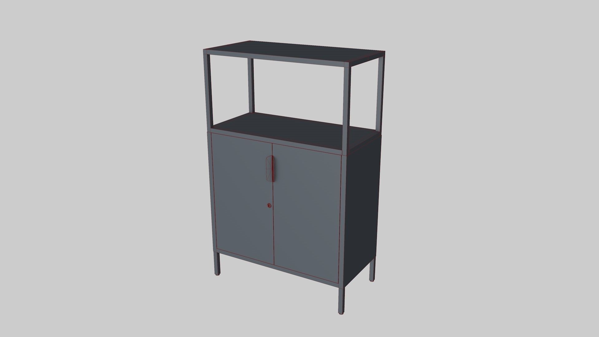 Cabinet IKEA TROTTEN Low-poly 3D model_8
