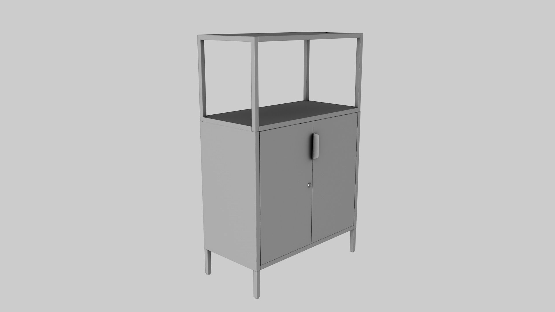 Cabinet IKEA TROTTEN Low-poly 3D model_2