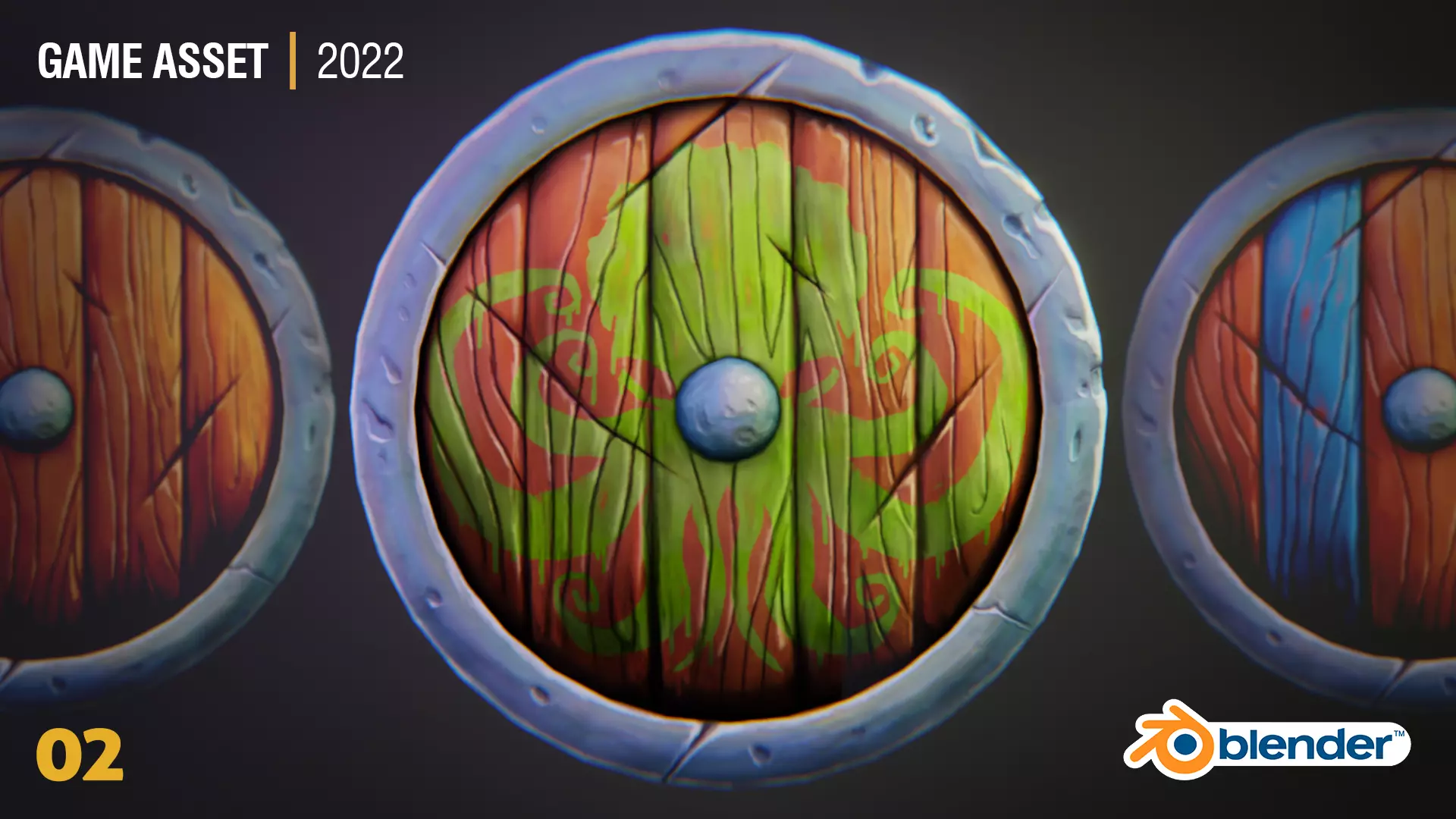 3D model Stylized Medieval Shield - Game Asset VR / AR / low-poly ...