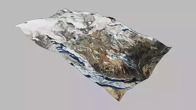 Blender Terrain Set Mountains 10 Model
