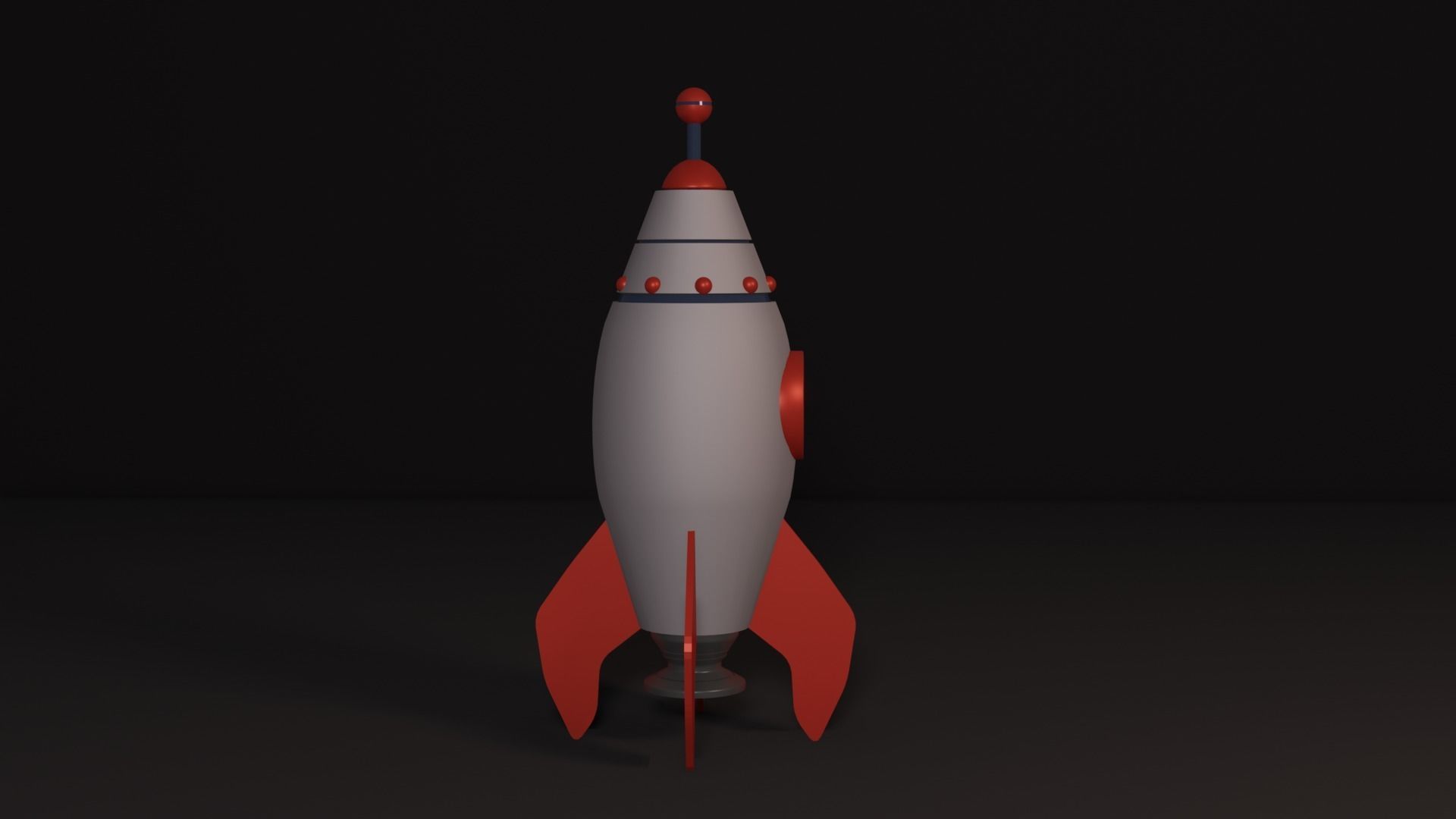Low Poly Rocket ship Free low-poly 3D model_1