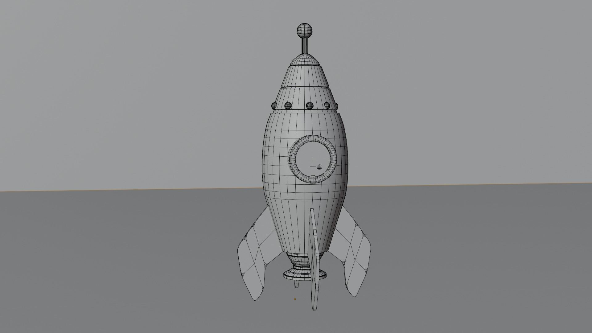 Low Poly Rocket ship Free low-poly 3D model_3