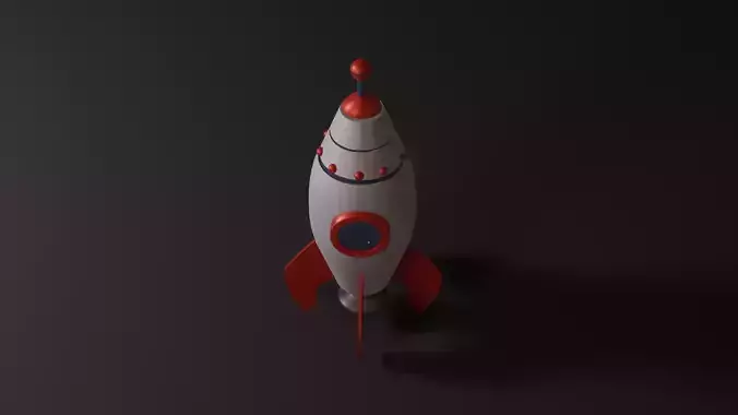 Low Poly Rocket ship