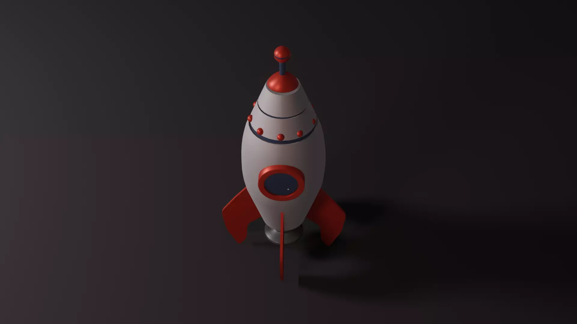 Low Poly Rocket ship Free low-poly 3D model_0