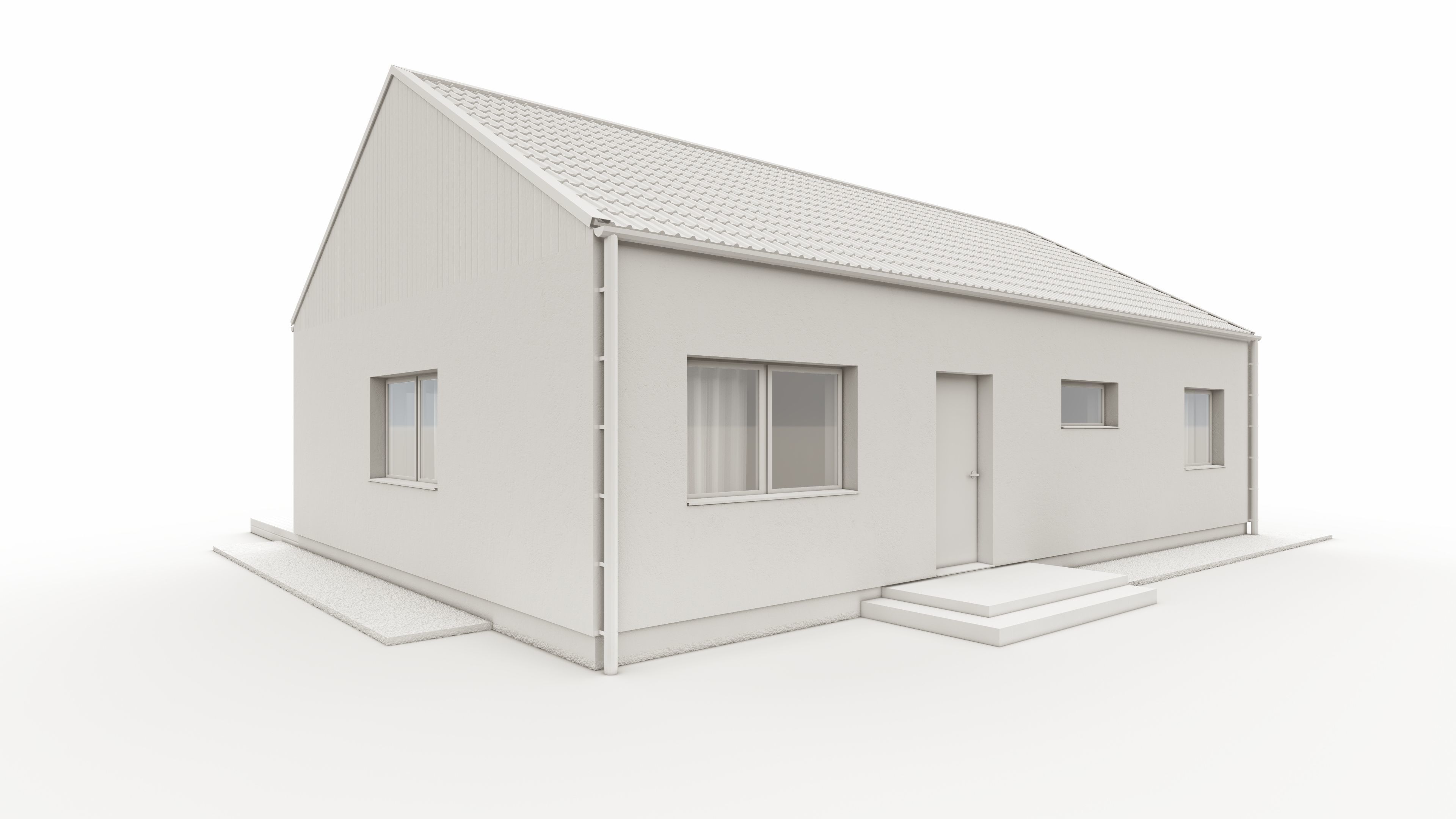 SIMPLE HOUSE ARCHICAD SKETCHUP LUMION 12 3D model_3
