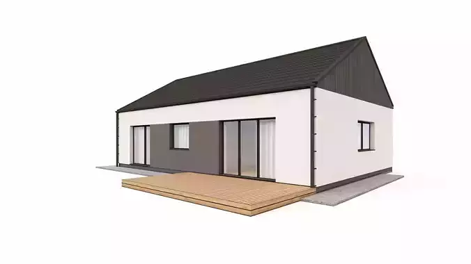 SIMPLE HOUSE ARCHICAD SKETCHUP LUMION 12 3D model