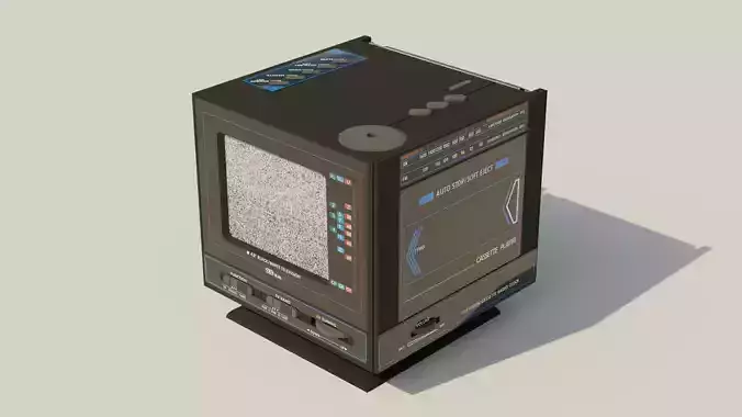 70s Television Casette Radio and Clock box