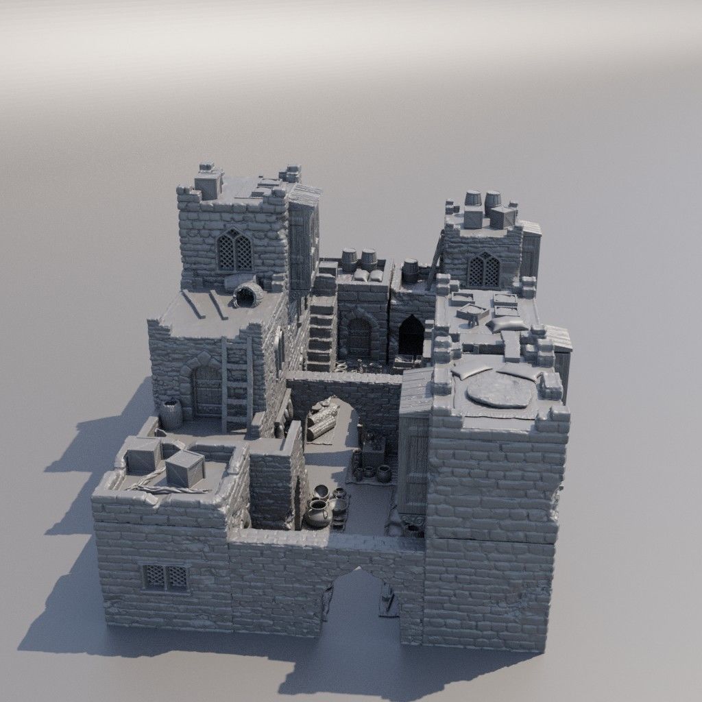 Desert Baazar District  Tabletop Terrain 28 mm 3D print model_3